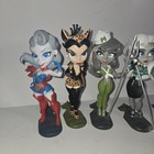 Lot Of 6 Cryptozoic Dc Bombshells Supergirl Mera Black Canary Noir  3 More Vinyl