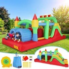 Inflatable Bounce House Castle 18ftx8 2ft Kids Rainbow Jumper With Blower 400lbs
