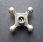 Vintage Cold Water Sink Faucet Handle Porcelain Nickel Plate Steampunk