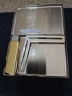 Vintage Colibri Silver-tone Cigarette Case    Removable Lighter Gold