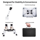 Adjustable Height Folding Step Stool     3 Height Settings  Non-slip  Portable