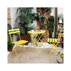 3 piece Patio Bistro Set  Folding Design  Enjoy Outdoor Dining Comfortably