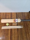 Hand Made Cricket Bat Ball   Pegs Sun International Wood With Grip Never Used 
