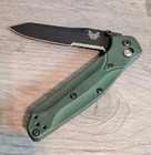 Benchmade Osborne 940sbk Axis Serrated Black Blade Green Handle S30v Knife W Box
