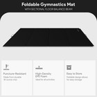 Balancefrom Fitness Foldable Gymnastics Mat W sectional Floor Balance Beam black
