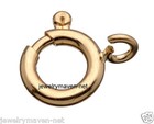 5mm 10k Standard Weight Solid Yellow Gold Tiny Spring Ring Clasp Open Jump Italy