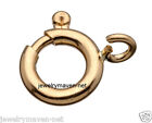 5mm Standard Weight 10k Solid Yellow Gold Spring Ring Clasp Open Jump Italy
