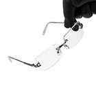 Men s Luxury Clear Tint Lens Square Silver Frame Fashion Rectangle Sunglasses