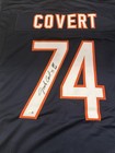 Jim Covert Signed Autographed Pro Style Navy Jersey W  Hof 20 Witnessed Jsa Coa
