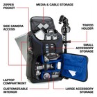Usa Gear S17 Camera Backpack     Large Dslr Bag With Laptop   Tripod Storage