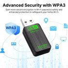Usb Wifi6 Wifi  Dongle Wireless Network Adapter 900mbps Dual Band 2 4g 5g Ax900