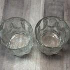 Vtg Set Of 2 Crown Royal Whiskey Rocks Glasses Diamond Cut Embossed 10 Oz Lowbal