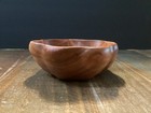 New Hawaiian Kamani Wood Hand Carved Bowl 6    Round Scalloped Edge