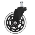 Set Of 5 3 Inch Office Chair Caster Rubber Swivel Wheels Replacement Heavy Duty