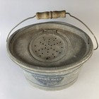 Falls City  Minnow Pail Galvanized Metal Oval Bait Bucket Two Piece Working Lid