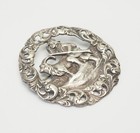 Nils Og Blamann Norway Large Sterling Silver Boy W Goat Brooch Pin