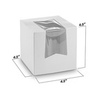 Mt Products White Single Cupcake Boxes With Window 4 5 X 4 5 - Pack Of 15
