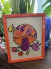 Bucilla Mushroom Fantasy Crewel   Vintage 70s Pattern   Handmade