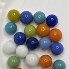 Vintage Bright Color Glass Marbles Lot Of 25 Peewee Size D