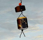 Antique Japanese Edo Inro Sagemono With Gold Maki-e Lacquer And Carved Netsuke