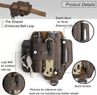 Leather Tool Belt Pouch Pockets Storage For Work Tools Electrician Multitool