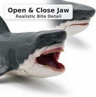 12    Jumbo Megalodon Shark Toy Figure  Realistic Shark Model With Open   Close