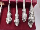 Vtg Stainless Steel Floral Scroll Edge Flatware Set Dillards Korea Retired 50pc