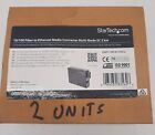 Lot Of 2 - Startech Mcm110sc2 10 100 Fiber To Ethernet  Media Converter Multi Sc