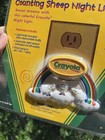 Vintage 90s Crayola Crayon Pack Plug In Night Light Counting Sheep  Rainbow New