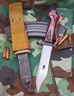 Romanian Type I Bayonet W  Complete Sheath - Unissued Soviet Cold War 7 62x39