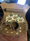 Van Klein Sign Love Cottage 1988 Vintage Wooden Door Harp 4-string Flower Floral