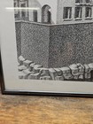M c  Escher Balkon Balcony Surrealist Print 22x26 Framed Signed Numbered 8 26