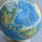 Vintage Rand Mcnally World Portrait Globe Soviet Union Metal Base Raised Topo