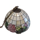 Vintage Tiffany Style Stained Glass Hanging Light Lamp Shade Ceiling 