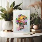 Flower Bouquet Quilling Greeting Card - Unique Dedicated Handmade Art  