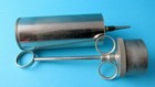 Antique Old Vintage Medical Surgical Large Metal A Syringe