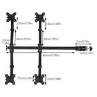 Quad Four Arm Desk Mount Lcd Computer Monitor Bracket Stand 10   -27    In Screen Tv