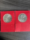 Pair Of 1972 Cayman Islands  25 Silver Coins  925 Silver