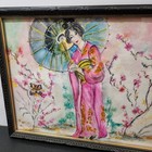 Artist Signed Original Watercolor Painting Asian Japanese Geisha In Kimono 11x15
