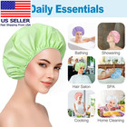 6 Pcs Shower Caps For Women  Double Side Waterproof Shower Cap  Reusable Elastic