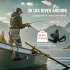 River Anchor 30lb Boat Anchor Cast Iron Black Vinyl-coated Mushroom Anchor
