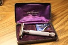 Vintage 1930 s U s a  Barbasol Floating Head Safety Razor With Original Case