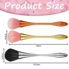 3pcs Soft Nail Dust Brush Set Acrylic Nail Art Cleaning Brush Makeup Powder Tool