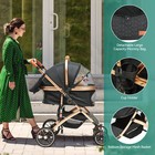 4 Wheels Pet Stroller Cat Dog Cage Stroller Travel Folding Carrier  3-in-1