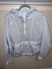 Adidas Windbreaker Women s Wind Dry Medium Anorak 1 2 Zip Cropped Packable Blue