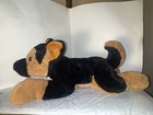 Fao Schwarz German Shepherd Plush Puppy Dog Stuffed Animal Black   Brown 14 