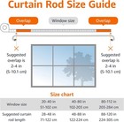 Room Darkening Blackout Curtain Rod For Bedroom And Living Room  Heavy Duty