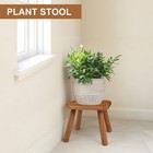 Solid Wood Step Stool   wooden Plant Stool  Wood Plant Stand  Round Footstool     