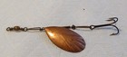 Vintage Unmarked Pflueger   Clam Shell Copper Metal Spinner Fishing Lure 