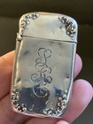 Vintage Sterling Silver Monogrammed Match Safe 2 5 By 1 7 16 